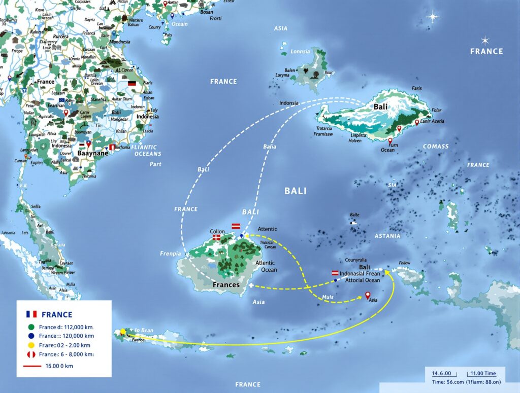 ou se trouve bali par rapport à la france