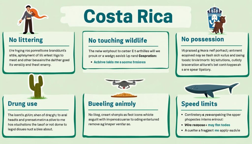 découvrez les règles et interdictions essentielles à respecter lors de votre séjour au costa rica pour un voyage en toute sécurité et dans le respect des lois locales.