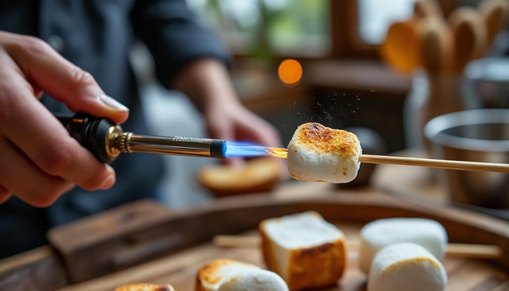 découvrez comment griller des chamallows au chalumeau grâce à une technique simple et efficace pour obtenir une cuisson parfaite et un goût délicieux.