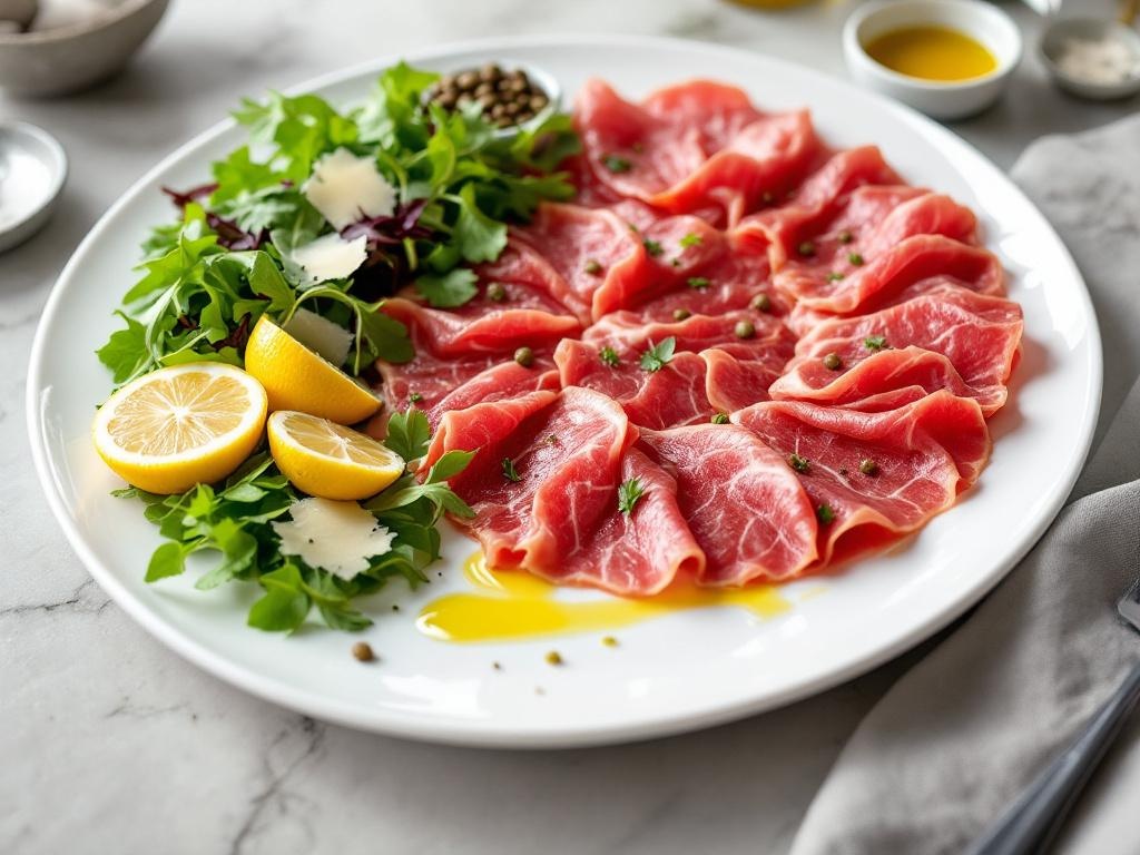 Accompagnement carpaccio de bœuf
