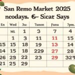 découvrez les jours et horaires du marché de san remo en 2025 pour bien planifier votre visite et profiter pleinement de cet événement incontournable.