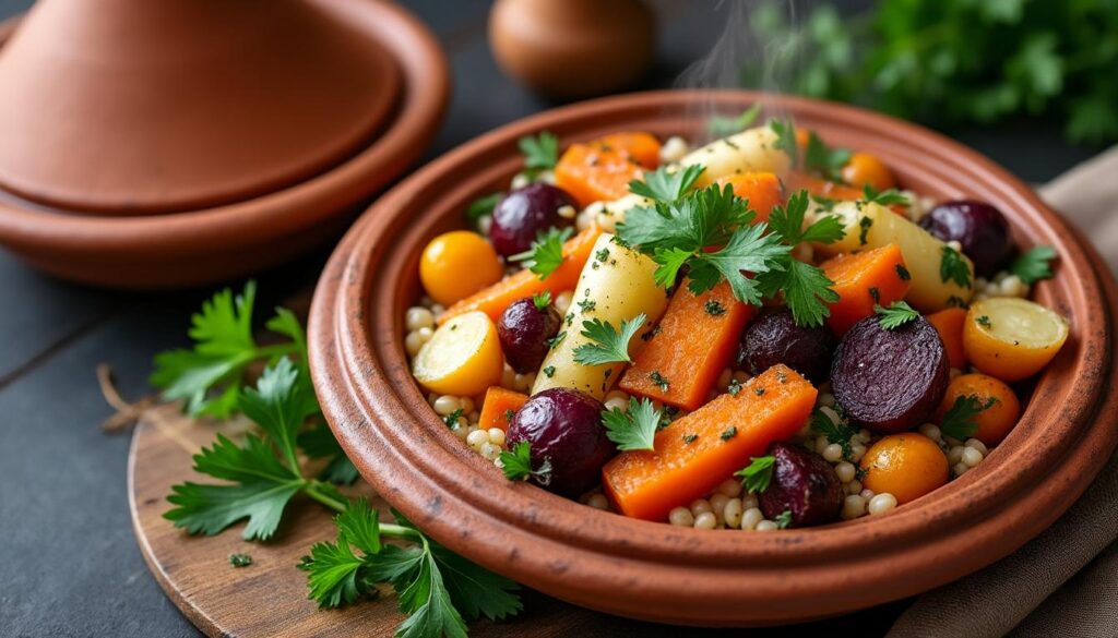 découvrez une recette facile et saine de tajine de légumes racines au millet, parfaite pour un repas délicieux et équilibré.