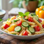 découvrez une recette facile et rapide de salade de pâtes avec une sauce maison savoureuse, idéale pour un repas frais et gourmand.