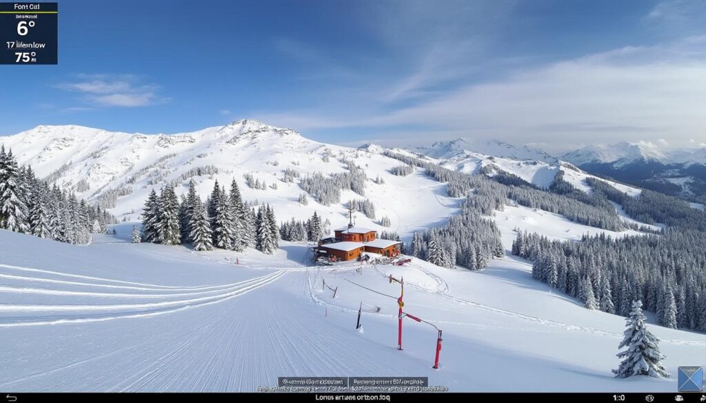 consultez les conditions météo et l'enneigement en direct à la station de font d'urle grâce à notre webcam. préparez votre journée de ski ou randonnée avec des informations à jour.