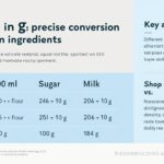 découvrez la conversion précise de 200 ml en grammes pour les ingrédients courants en cuisine. facilitez vos recettes avec des mesures exactes adaptées à chaque aliment.