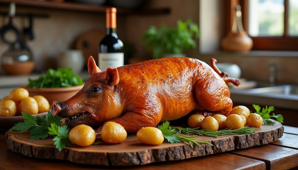 découvrez la recette traditionnelle du leitão bairrada, le célèbre cochon de lait portugais, pour un plat savoureux et authentique à partager en famille.