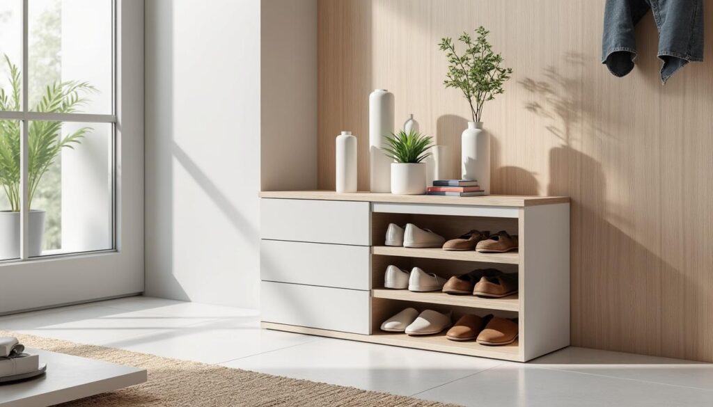découvrez le meuble à chaussures nano, un rangement compact au design pratique, idéal pour optimiser l'espace tout en apportant une touche moderne à votre intérieur.