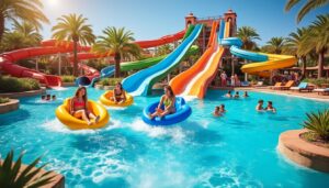 découvrez le parc aquatique de marrakech avec ses toboggans, piscines rafraîchissantes et activités ludiques pour toute la famille. fun et détente assurés !