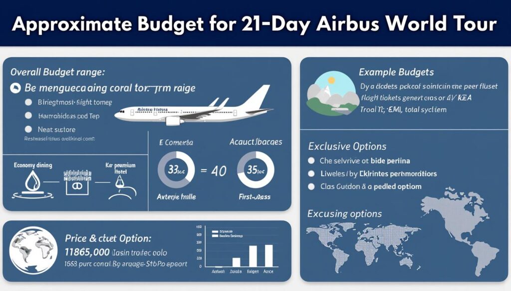découvrez le prix d'un tour du monde en 21 jours à bord d'un airbus, avec un budget détaillé et des options exclusives pour une expérience unique.