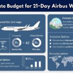 découvrez le prix d'un tour du monde en 21 jours à bord d'un airbus, avec un budget détaillé et des options exclusives pour une expérience unique.