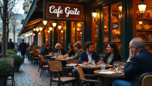 découvrez café gaité paris, un restaurant traditionnel chaleureux situé près de montparnasse, offrant une cuisine authentique et savoureuse dans un cadre convivial.