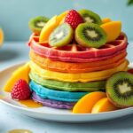découvrez notre recette facile et colorée de gaufres arc en ciel aux fruits exotiques, parfaite pour un dessert gourmand et vitaminé qui émerveillera petits et grands.