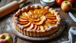 découvrez notre recette facile et gourmande de tarte normande aux pommes, un dessert traditionnel plein de saveurs à réaliser en un rien de temps.