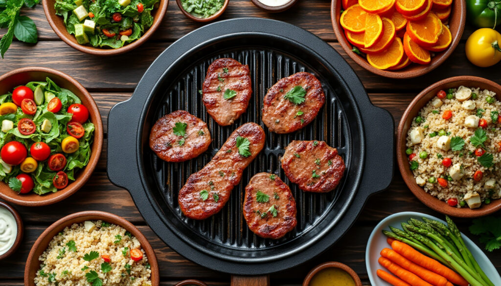 découvrez des idées savoureuses de salades, légumes et sauces pour accompagner parfaitement votre pierrade et régaler vos convives.