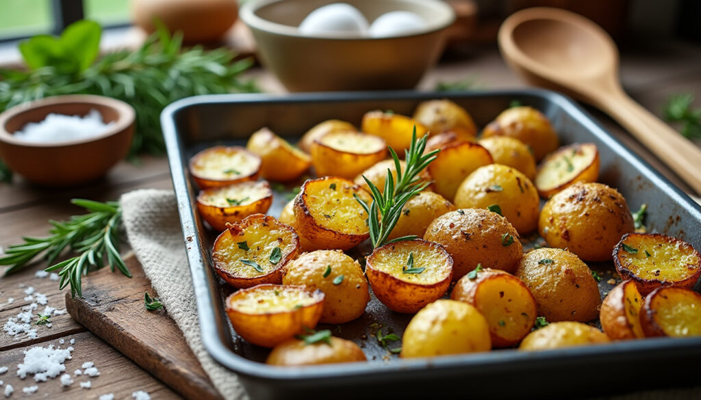 découvrez la recette facile des pommes de terre au four croustillantes façon grands-mères pour un plat savoureux et authentique, parfait en accompagnement.