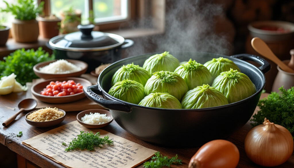 découvrez la recette traditionnelle du choux farci de grand-mère, un plat authentique et savoureux qui réchauffe les cœurs et les assiettes.
