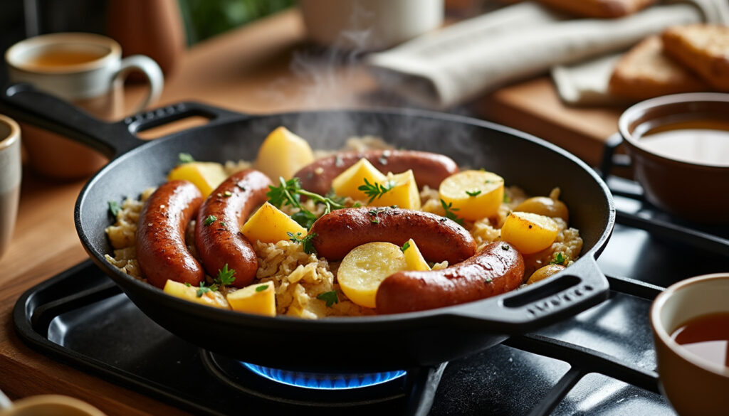 découvrez nos astuces pour réchauffer une choucroute garnie tout en conservant son moelleux et ses saveurs, sans risque de la dessécher.