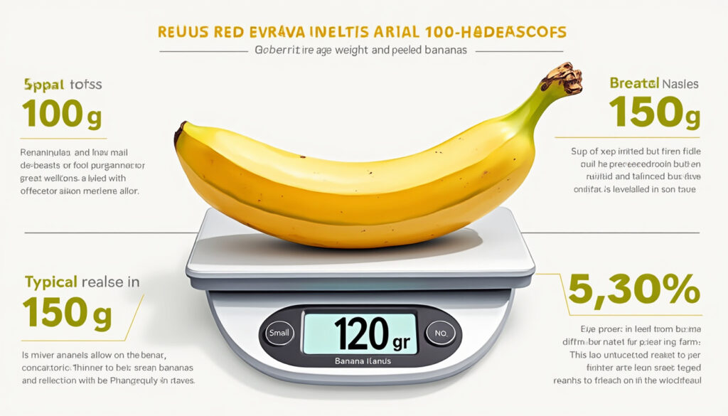 découvrez le poids précis d'une banane moyenne et apprenez comment il varie selon la taille et la variété. toutes les informations pour bien mesurer votre fruit préféré.