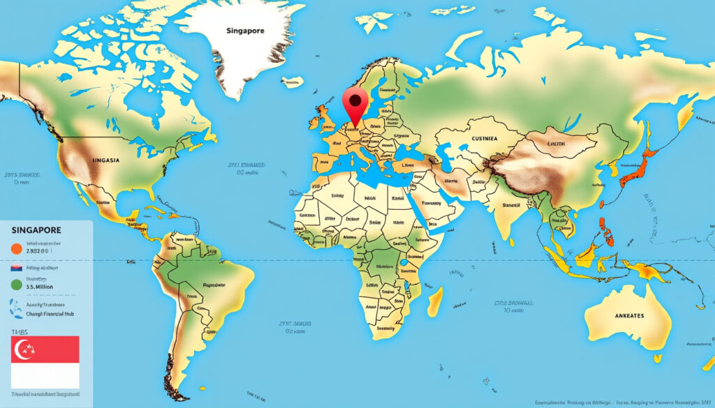 découvrez la carte du monde avec la localisation de singapour et ses informations clés pour mieux comprendre ce pays stratégique en asie.