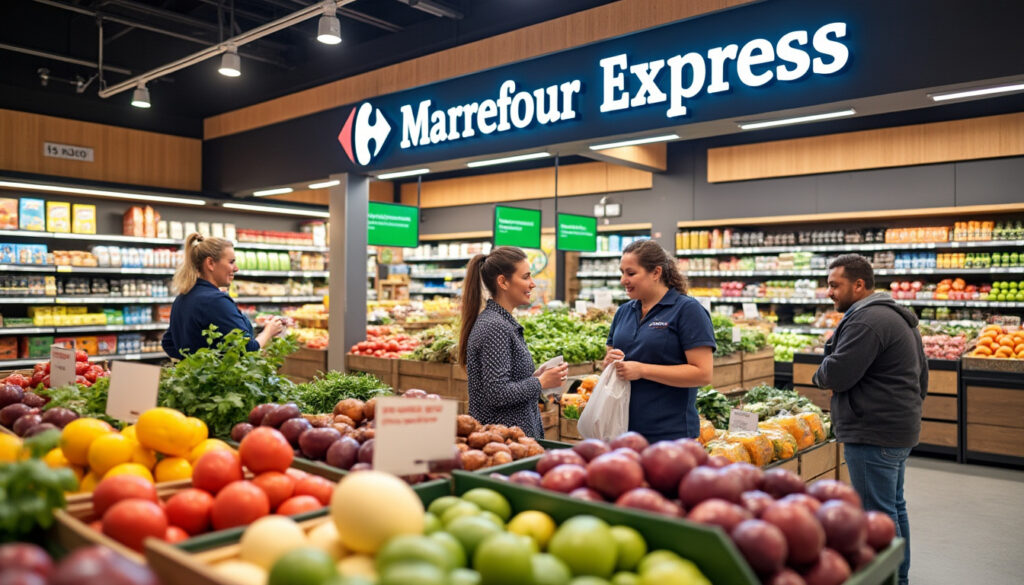 découvrez milodis carrefour express à carentan, votre supermarché de proximité local proposant un large choix de produits frais et essentiels pour votre quotidien.