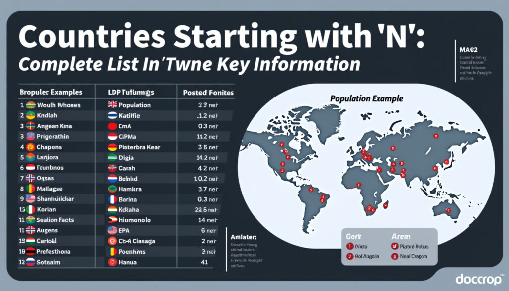 découvrez notre liste complète des pays dont le nom commence par la lettre n, accompagnée d'informations clés sur chacun d'eux.