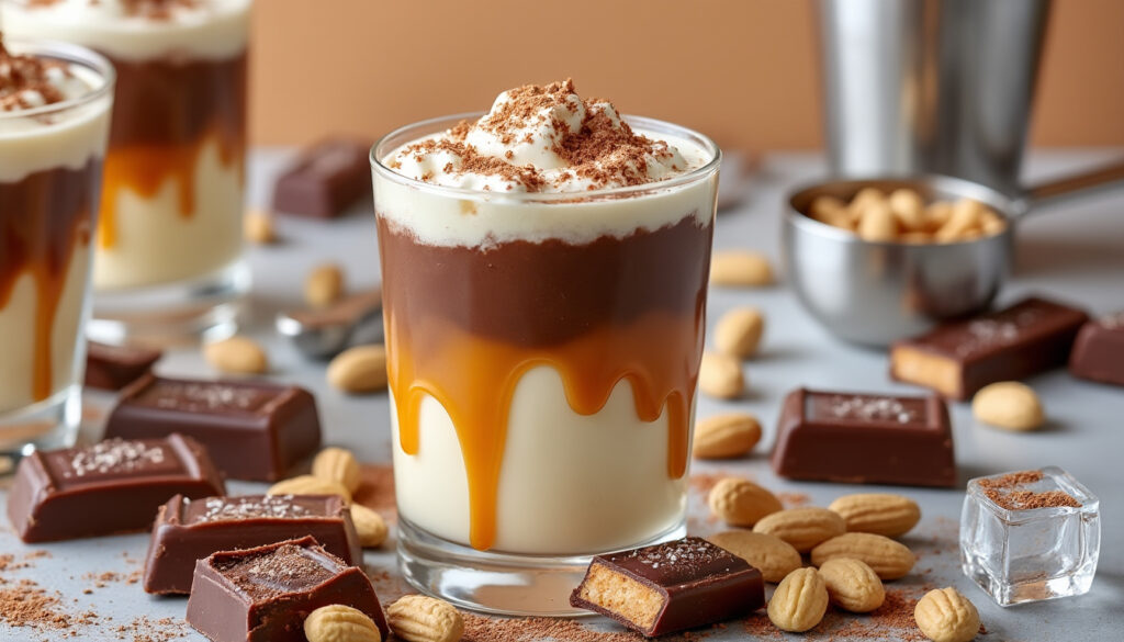 découvrez notre recette facile et gourmande du cocktail bonbon snickers, une boisson sucrée et originale pour épater vos invités.