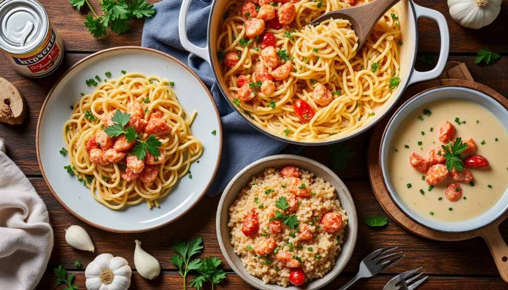 découvrez des recettes faciles et savoureuses à base de bisque de homard en boîte, parfaites pour impressionner vos invités rapidement.