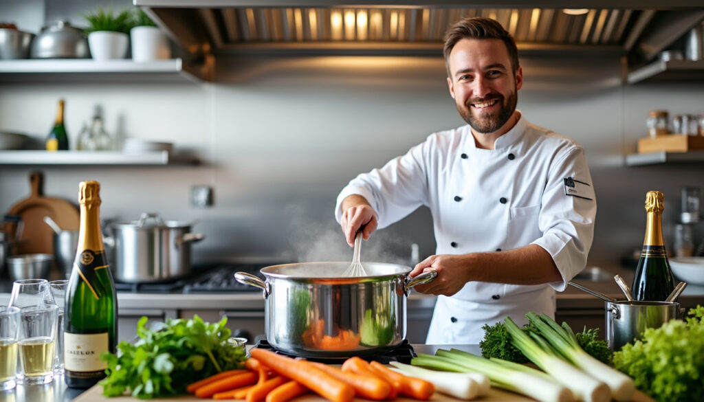 découvrez notre recette facile de soupe champenoise pour 30 personnes, idéale pour réussir vos repas en grand comité avec un goût authentique.