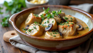 découvrez notre recette facile de chapon en morceaux à la crème et aux champignons pour un plat savoureux et réconfortant, idéal pour toutes les occasions.