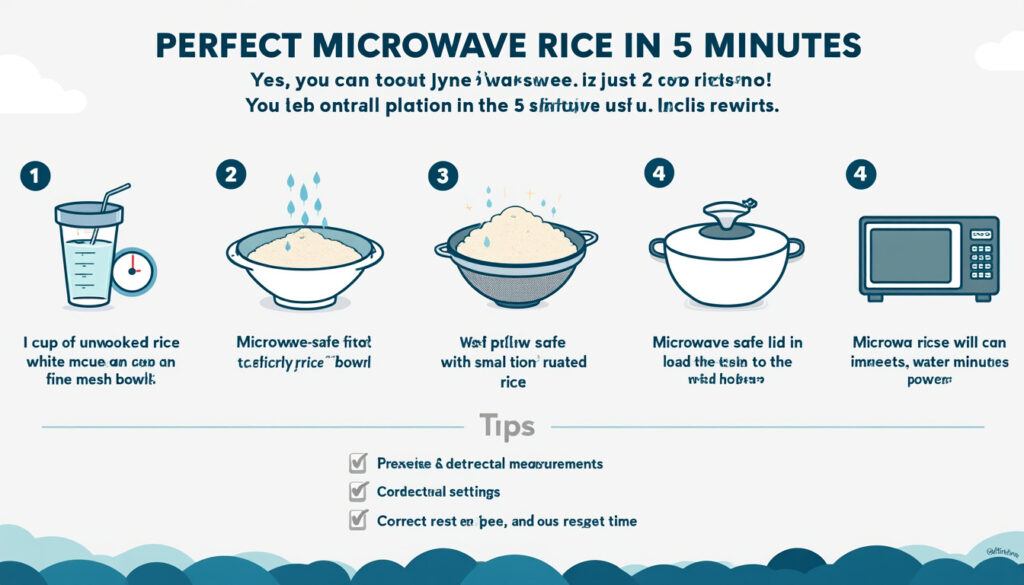 apprenez à cuire parfaitement le riz au micro-ondes en seulement 5 minutes grâce à notre méthode simple et rapide, idéale pour des repas réussis sans effort.