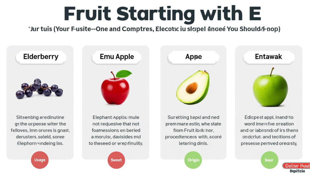 découvrez notre liste complète des fruits commençant par la lettre e et apprenez à les reconnaître avec notre guide détaillé.