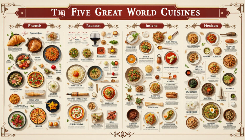 découvrez les 5 grandes cuisines du monde, leurs traditions riches et les saveurs incontournables qui éveilleront vos papilles.