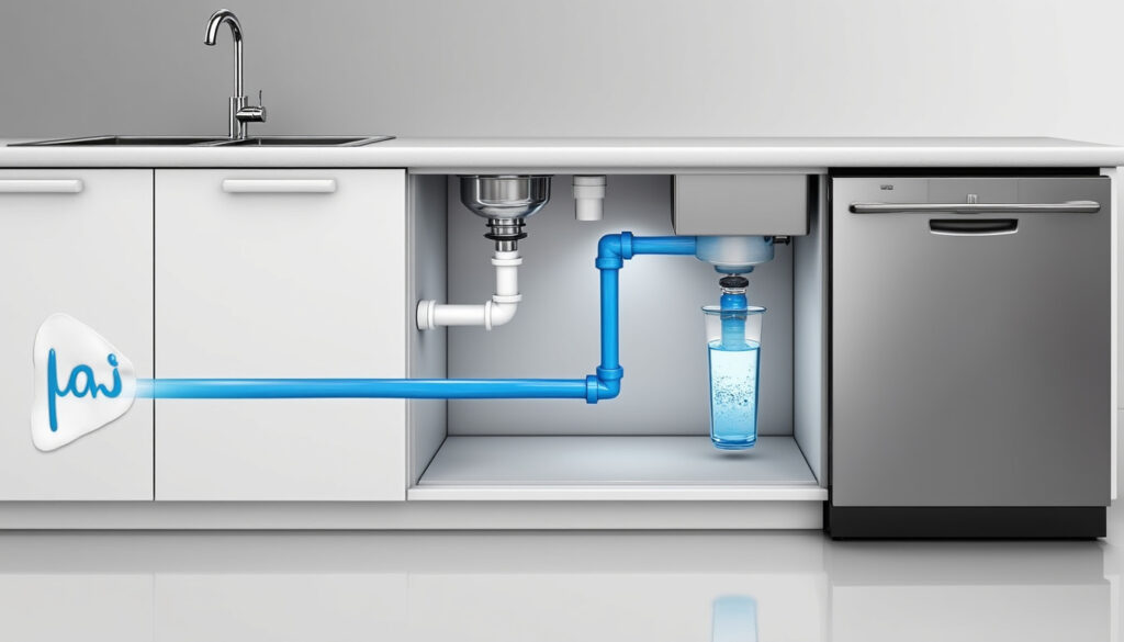 découvrez notre guide complet avec un schéma d’évacuation pour évier et lave-vaisselle, pour une installation efficace et sans fuite.