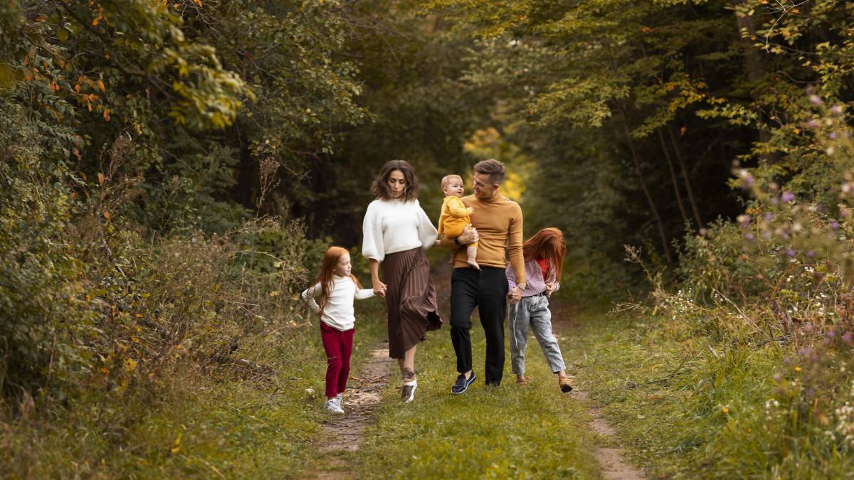 balade en famille dans la fôret