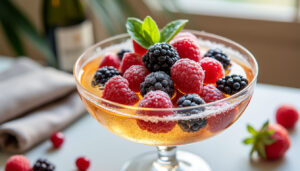 découvrez une recette facile de soupe de champagne aux fruits rouges surgelés, idéale pour un apéritif festif, frais et gourmand.