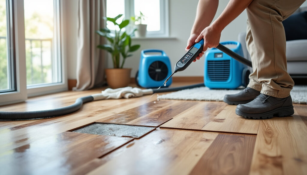 découvrez le temps de séchage d’un parquet stratifié après un dégât des eaux, les signes d’humidité persistante et les étapes pour limiter les dégâts.